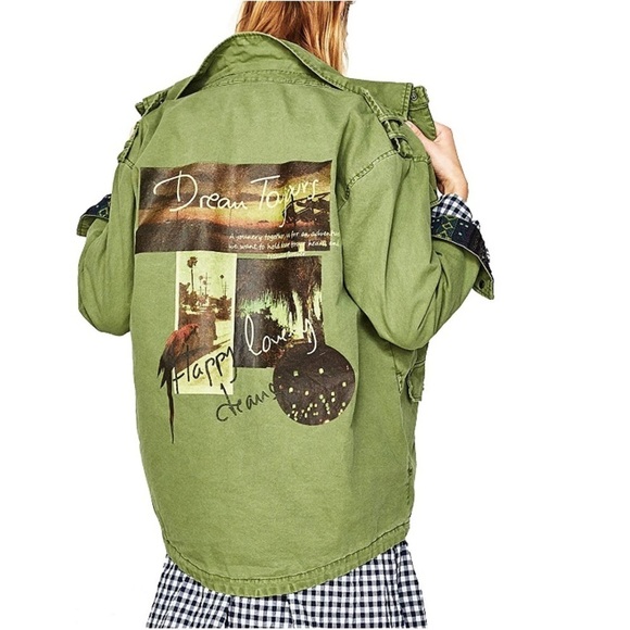 [Zara] Olive Green Utility Jacket - Picture 3 of 8